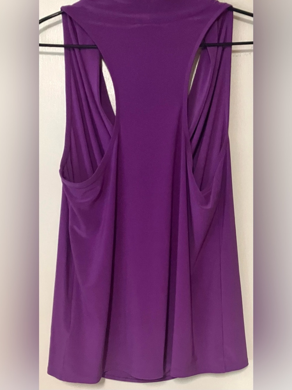 Express Vibrant Purple Cowl Neck Sleeveless Top: Large - Picture 4 of 5